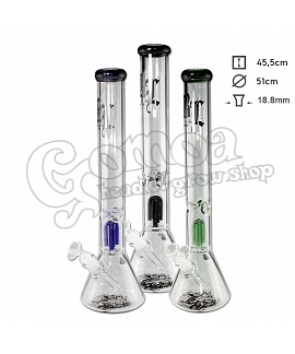 Black Leaf glass bong (with 4 arm percolator)